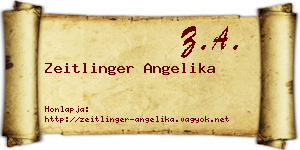 Zeitlinger Angelika névjegykártya